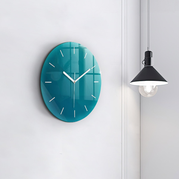 Round glass clock Sea abstraction