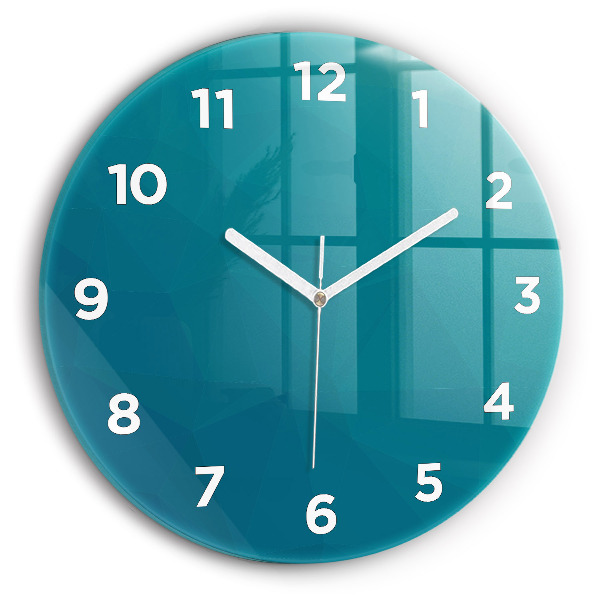 Round glass clock Sea abstraction