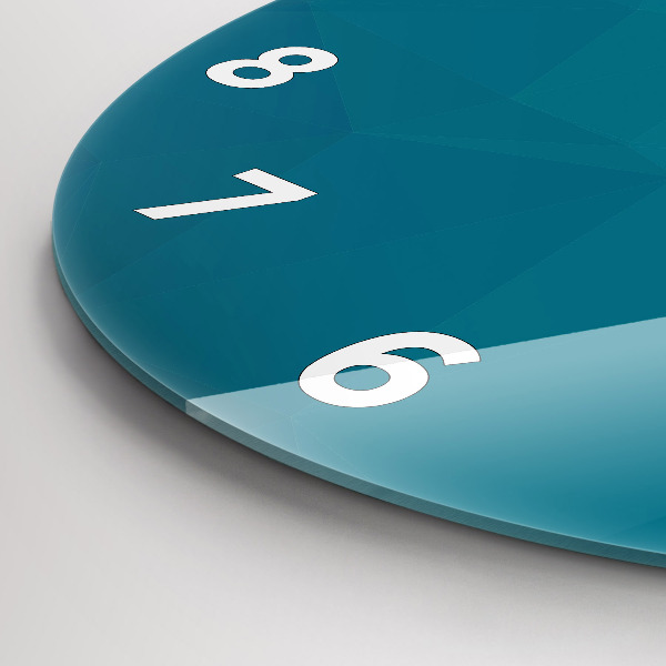 Round glass clock Sea abstraction