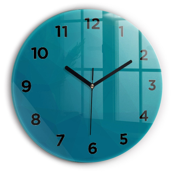 Round glass clock Sea abstraction