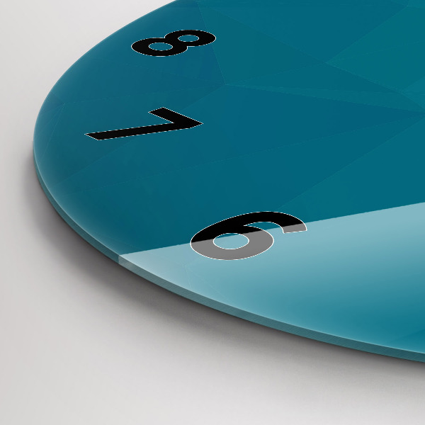 Round glass clock Sea abstraction