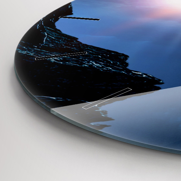 Round glass clock Great Galaxy