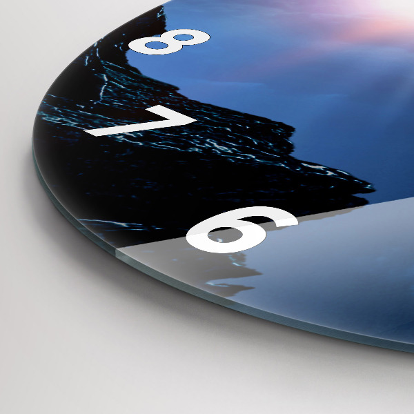 Round glass clock Great Galaxy