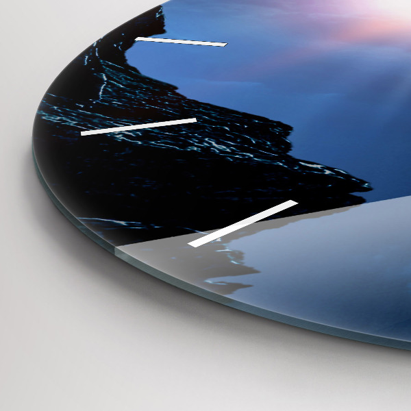 Round glass clock Great Galaxy