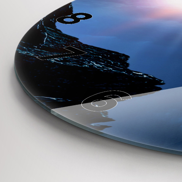 Round glass clock Great Galaxy