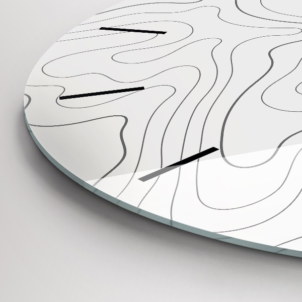 Round glass clock Abstraction spots