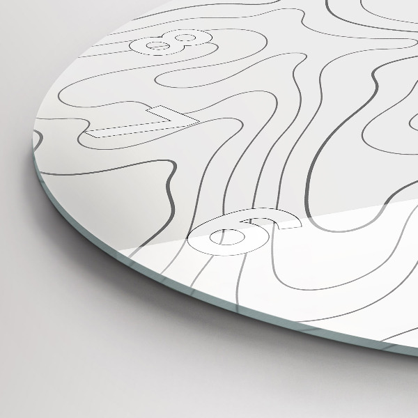 Round glass clock Abstraction spots