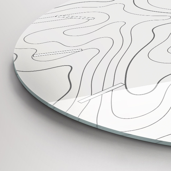 Round glass clock Abstraction spots