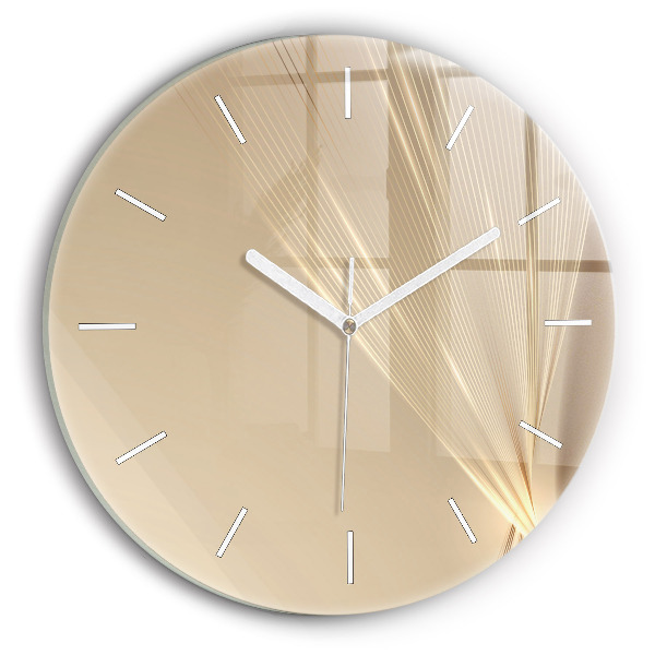 Round glass clock Abstract light
