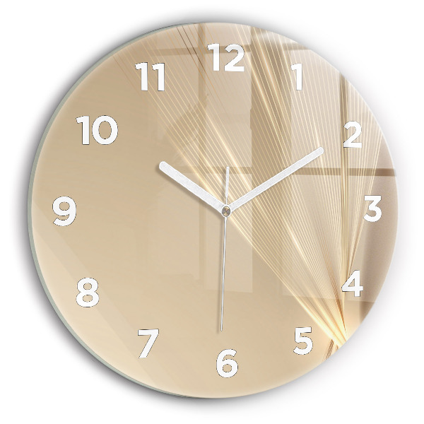 Round glass clock Abstract light