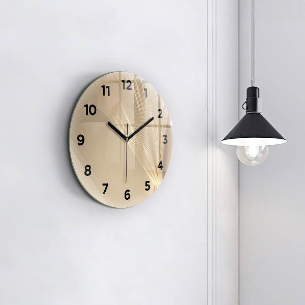 Round glass clock Abstract light