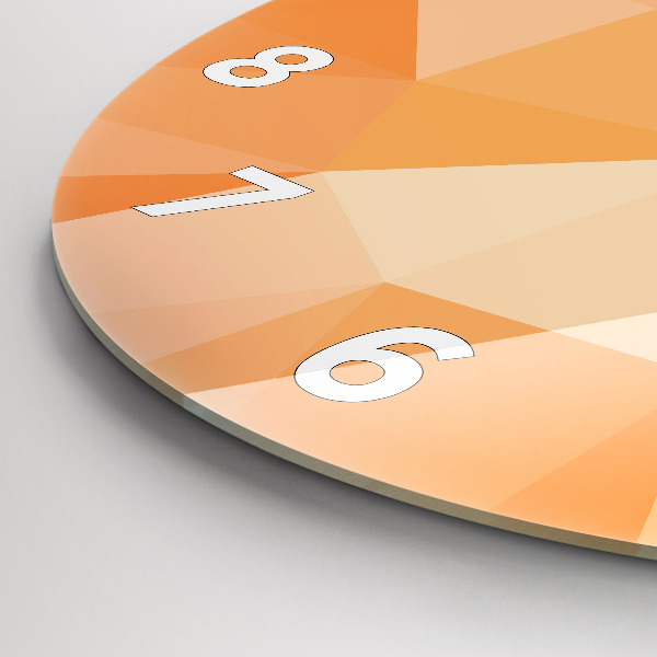 Round glass clock Abstraction triangles
