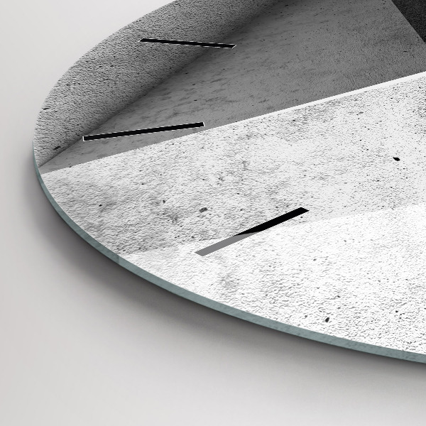 Round glass clock Abstraction triangles