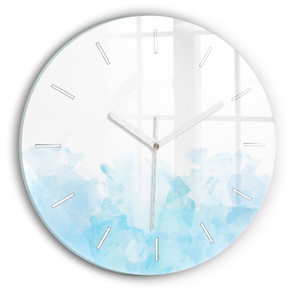 Round glass clock Painted spots