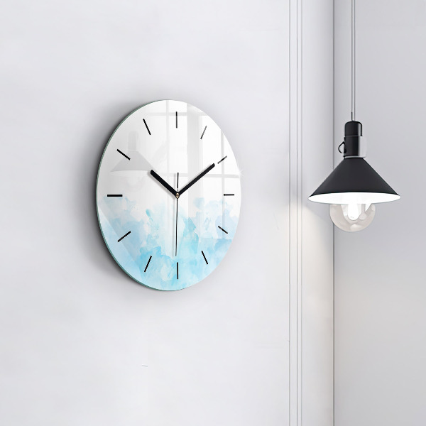 Round glass clock Painted spots
