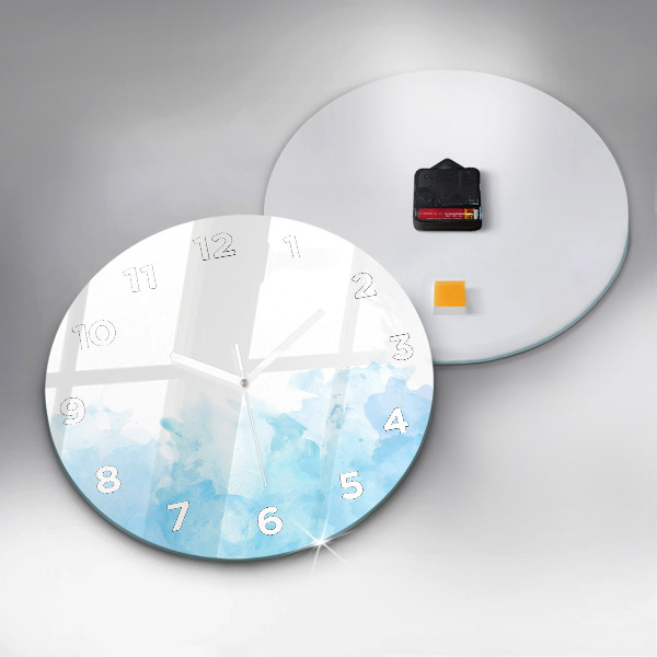 Round glass clock Painted spots