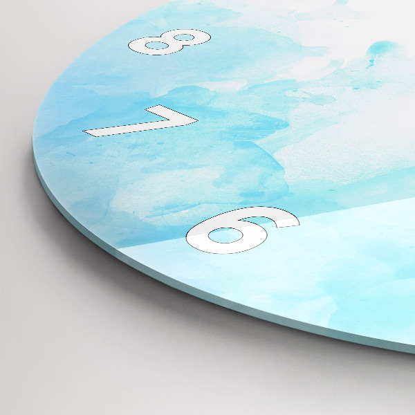 Round glass clock Painted spots