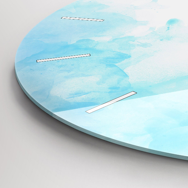 Round glass clock Painted spots