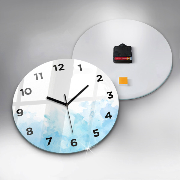 Round glass clock Painted spots