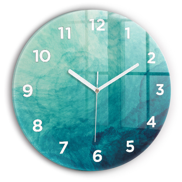 Round glass clock Abstraction depth