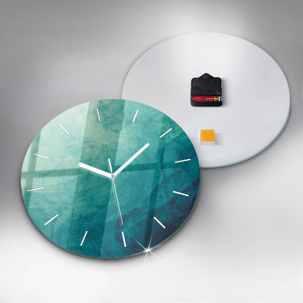 Round glass clock Abstraction depth