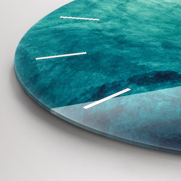 Round glass clock Abstraction depth