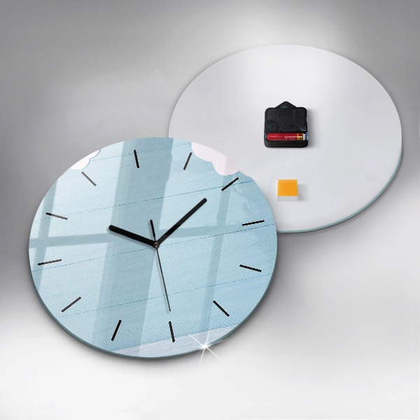 Round glass clock 'Children''s board'
