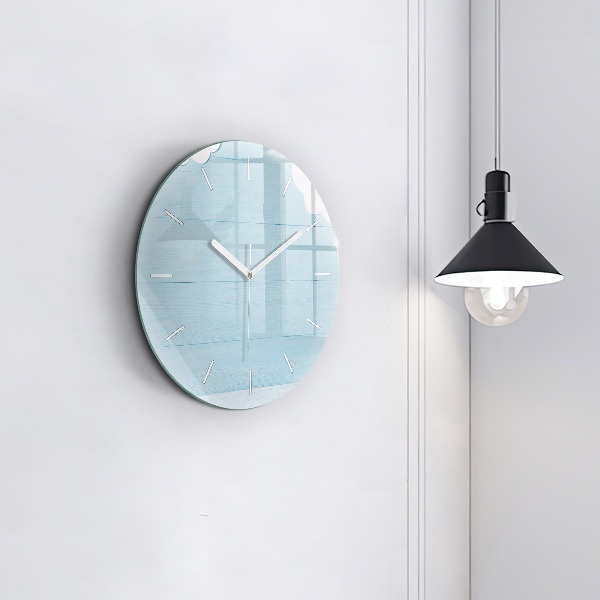 Round glass clock 'Children''s board'