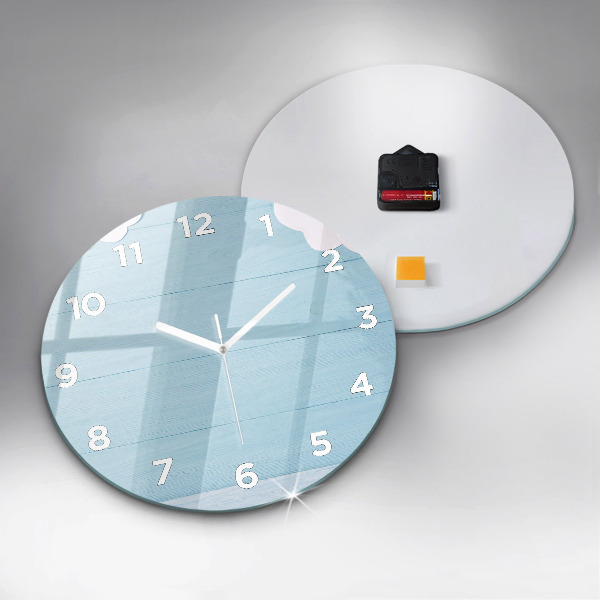 Round glass clock 'Children''s board'