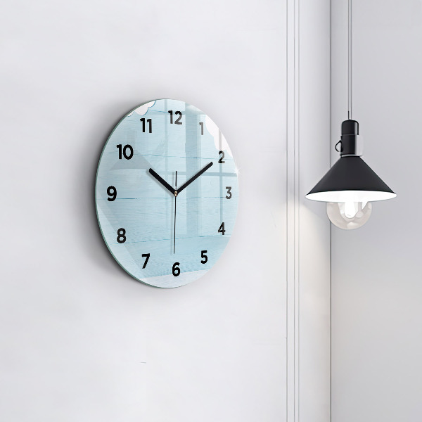 Round glass clock 'Children''s board'