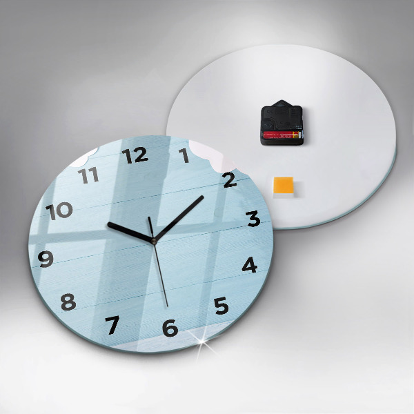 Round glass clock 'Children''s board'