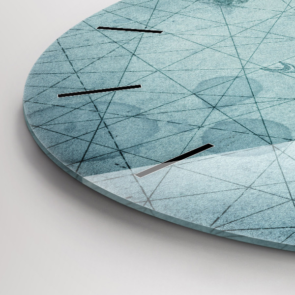 Round glass clock Vintage map