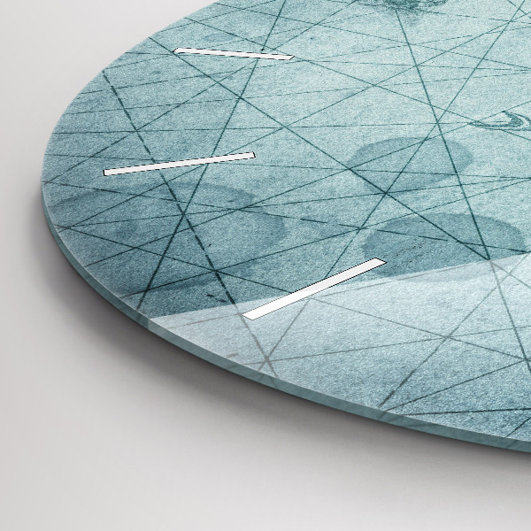 Round glass clock Vintage map