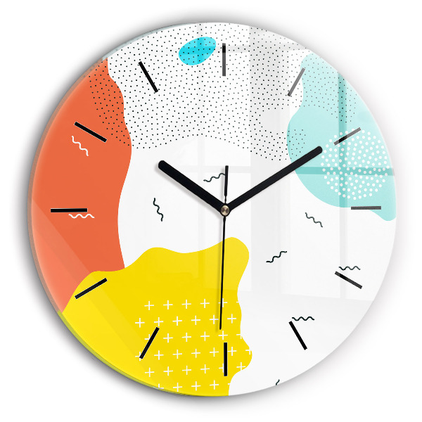 Round glass clock POP Abstraction
