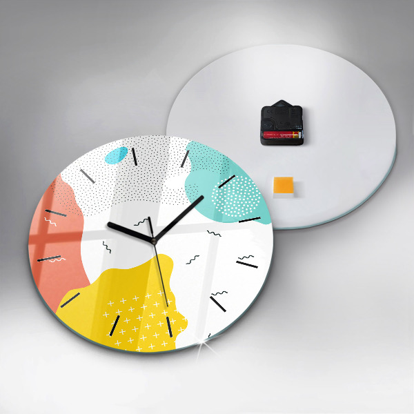 Round glass clock POP Abstraction