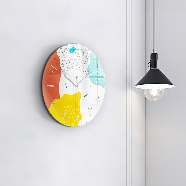 Round glass clock POP Abstraction