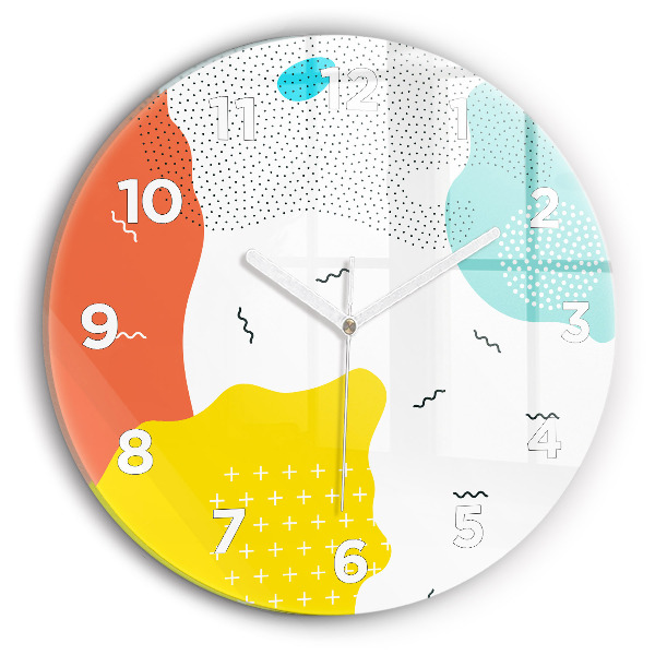 Round glass clock POP Abstraction