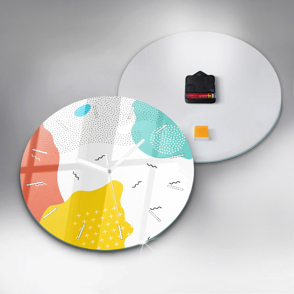 Round glass clock POP Abstraction