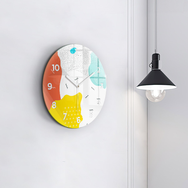 Round glass clock POP Abstraction