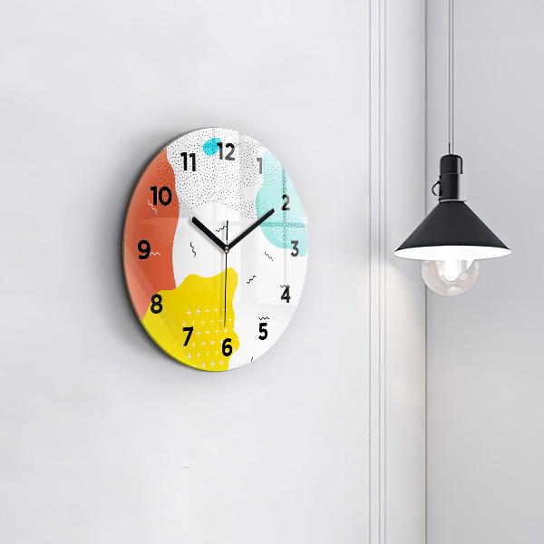 Round glass clock POP Abstraction