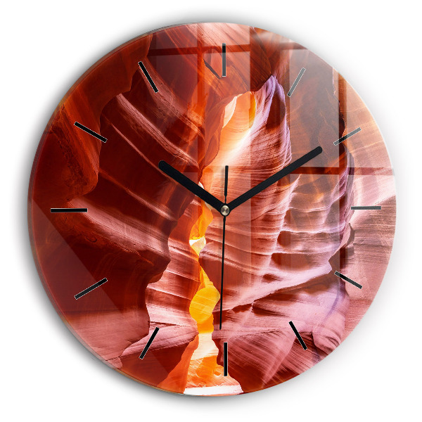 Round glass clock Sand Canyon