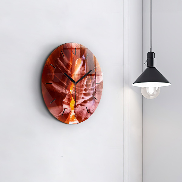 Round glass clock Sand Canyon