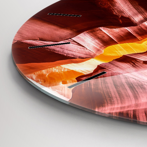 Round glass clock Sand Canyon