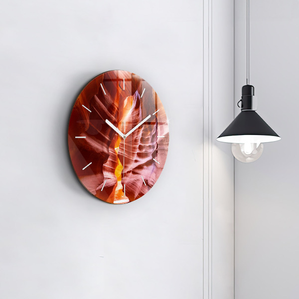 Round glass clock Sand Canyon