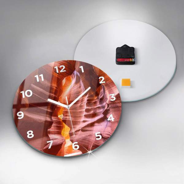 Round glass clock Sand Canyon