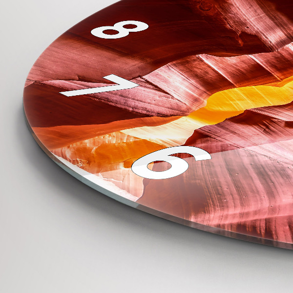 Round glass clock Sand Canyon