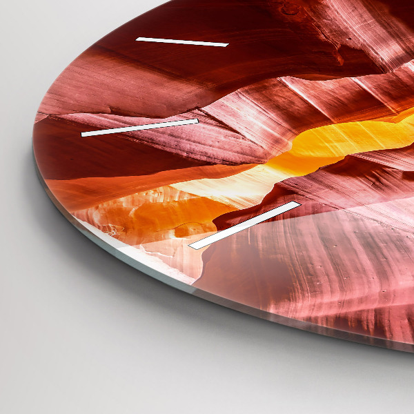 Round glass clock Sand Canyon