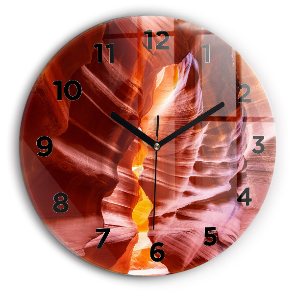Round glass clock Sand Canyon