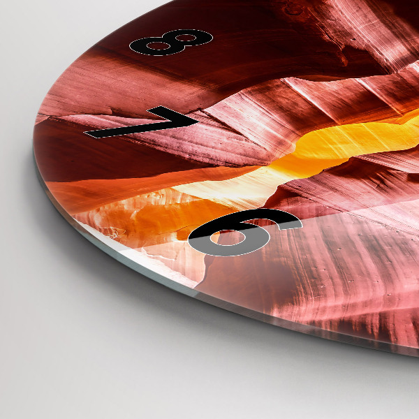 Round glass clock Sand Canyon