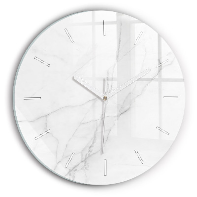 Round glass clock Decorative marble